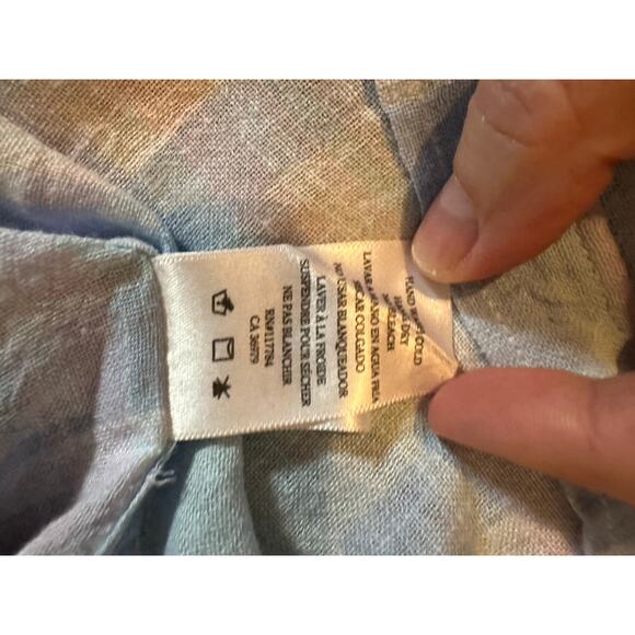 Rails Women’s Pink/Blue Charli Linen Blend Plaid Button Up LS Shirt Size L - Picture 10 of 10